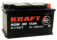 KRAFT AGM (85 A/ч) 850A R+