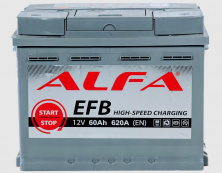 ALFA EFB (60 А/ч) 620A R+