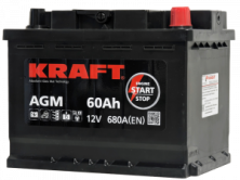 KRAFT AGM (60 A/ч) 680A R+