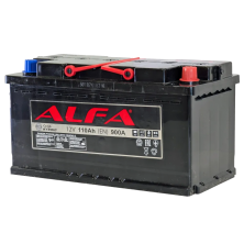 Аккумулятор ALFA Hybrid (110А/ч) 900A,R+