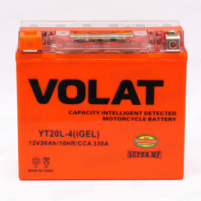 Аккумулятор для скутера VOLAT YT20L-4(iGEL) 20 А/ч (330A)
