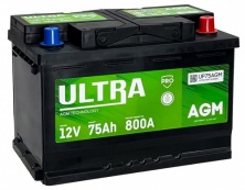 ULTRA PRO AGM (75 A/h), 800A R+