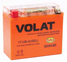 Аккумулятор VOLAT YT12B-4 (iGEL) (10 А/ч) 155A L+
