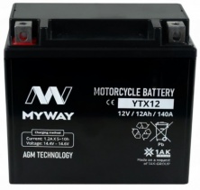 MYWAY YTX12-BS AGM (12 A/ч) 140A L+