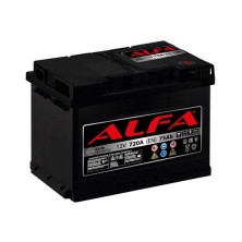 Аккумулятор ALFA Hybrid (62А/ч) 560A,R+