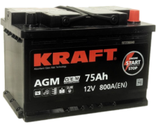 KRAFT AGM (75 A/ч) 800A R+