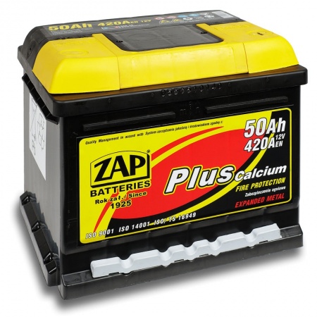 Аккумулятор Zap plus (50 А/ч) 480A R+
