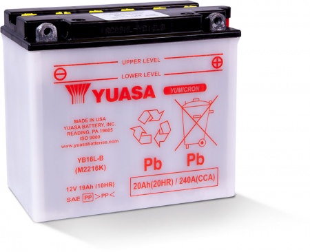 Аккумулятор Yuasa YB16L-B 19А/ч, R+