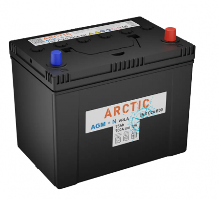 TUBOR ARCTIC AGM Asia (75 A/ч) 700A R+