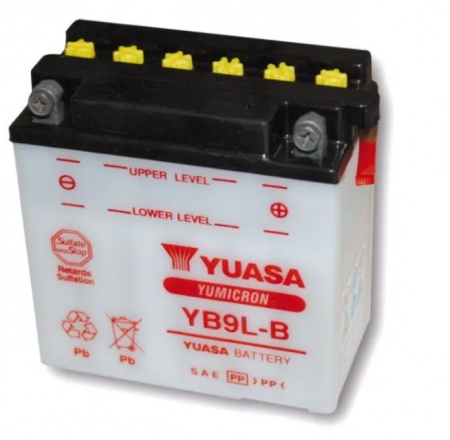 Аккумулятор Yuasa YB9L- B 9А/ч, R+