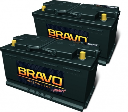 Аккумулятор BRAVO 6СТ-90 Евро (90А/ч) 760A