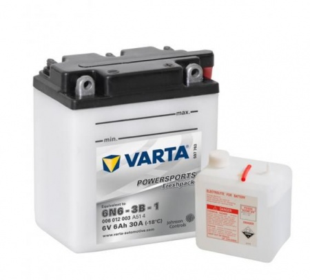 Аккумулятор Powersports Freshpack 6N6-3B-1 006 012 003 6 А/ч