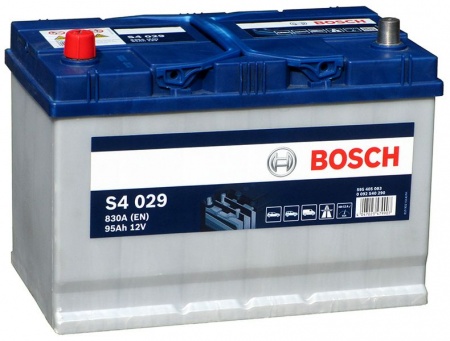 Аккумулятор Bosch S4 029 595 405 083 (95 А/ч) 830A Asia L+
