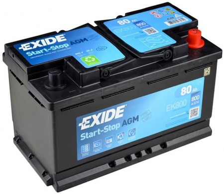 Аккумулятор EXIDE Start-Stop AGM  EK800 80А/ч 800A
