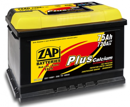 Аккумулятор Zap plus 575 20 ( 75 А/ч ) 720A