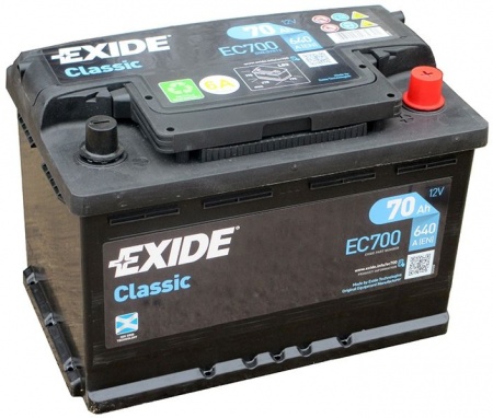Аккумулятор Exide Classic EC700 (70 А/ч) 640A