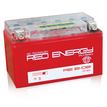 Аккумулятор Red Energy RE 1208 YT7B-BS, YT7B-4 8 А/ч