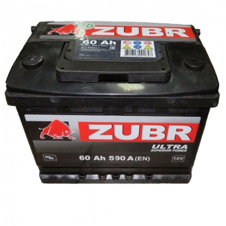 Аккумулятор Zubr Ultra 60 А/ч, 590А L+