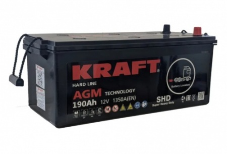KRAFT AGM (190 A/h) 1350A L+