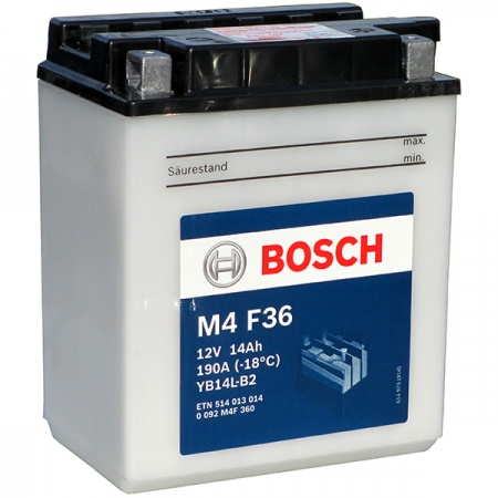 Аккумулятор Bosch M4 F36 YB14L-B2 514 013 014 14 А/ч