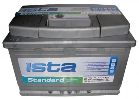 Аккумулятор ISTA STANDARD (77 А/ч) 720А