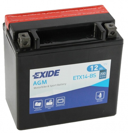 Аккумулятор Exide ETX14-BS 12А/ч 200А
