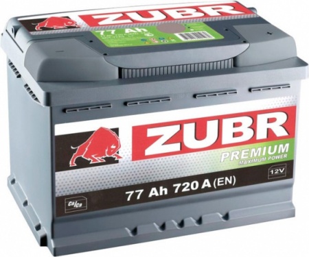 Аккумулятор Zubr Premium 77 А/ч, 720А L+