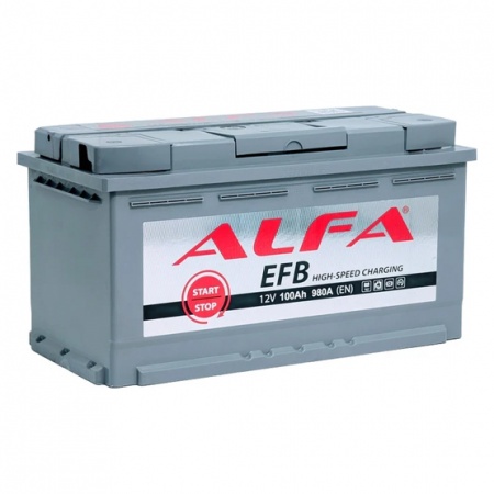 Аккумулятор АLFA EFB 100 R (980A, 353*175*190)