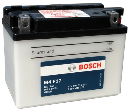 Аккумулятор Bosch M4 F17 YB4L-B 504 011 002 4 А/ч