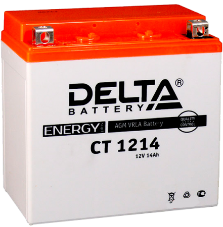 Delta AGM CT 1214 YTX14-BS, YTX14H-BS, YTX16-BS, YB16B-A 14 А\ч (200А) L