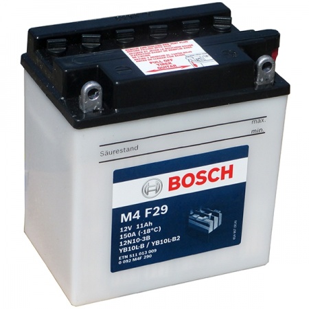 Аккумулятор Bosch M4 F29 12N10-3B/YB10L-B 511 013 009 11 А/ч