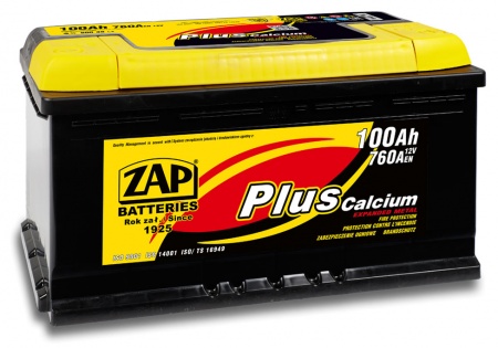 Аккумулятор Zap plus 600 38  100 А/ч, , 760A 300x175x205