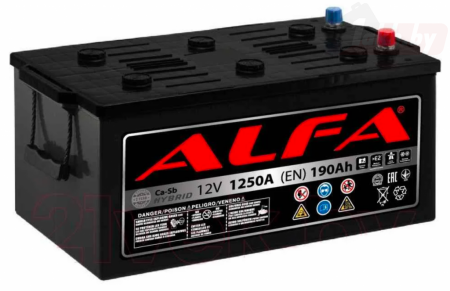 Грузовой аккумулятор ALFA Hybrid (190 А/ч) L+ 1250A