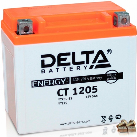 Delta AGM CT 1205 YTX5L-BS, YTZ7S, YT5L-BS 5 А\ч (80А) R