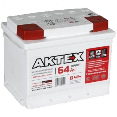 Аккумулятор AKTEX 64Ah, 570A