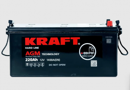 KRAFT AGM (220 A/ч) 1400A L+