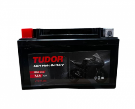 TUDOR YTX7A-BS (7 A/ч) 105A L+
