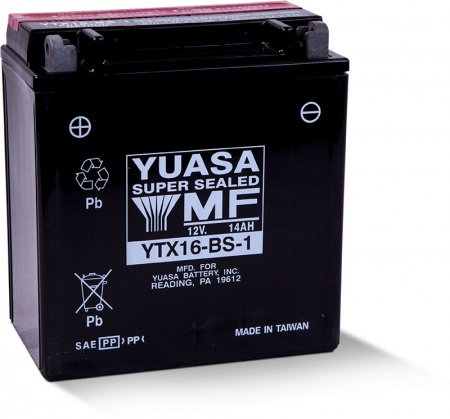 Аккумулятор Yuasa YTX16-BS-1 14А/ч, 230A L+