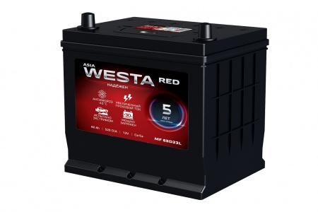Аккумулятор Westa JIS MF 65D23 60 Ah, 520A R+
