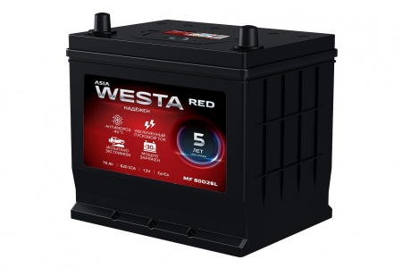Аккумулятор Westa JIS MF 80D26 70 Ah, 620A R+