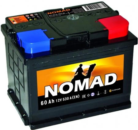 АККУМУЛЯТОР Nomad 60 А/ч, 530A R+