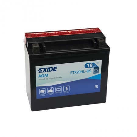 Аккумулятор Exide ETX20HL-BS 18 А/ч, 270А R+