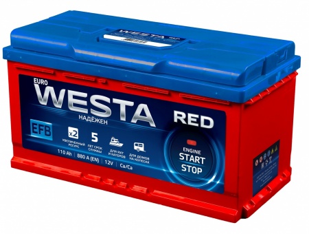 Аккумулятор Westa RED EFB 6СТ-110 110 Ah, 880 A R+