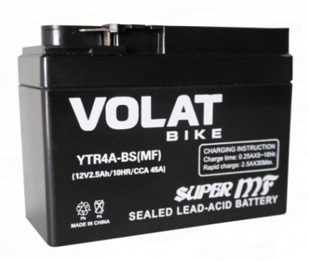 VOLAT YTR4A-BS AGM (2,5 A/ч) 45A R+