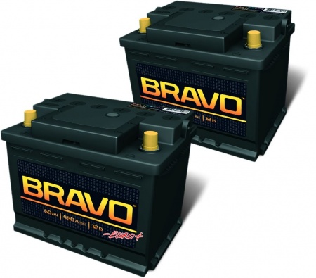 Аккумулятор BRAVO 6СТ-60 Евро (60А/ч) 480A