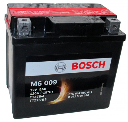 Аккумулятор Bosch M6 009 TTZ7S-BS AGM 5 А/ч
