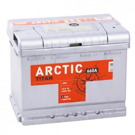 Аккумулятор Titan Arctic 62А/ч 660A R+