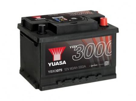 Аккумулятор YUASA (60 А/ч) 550A R+ (YBX3075)